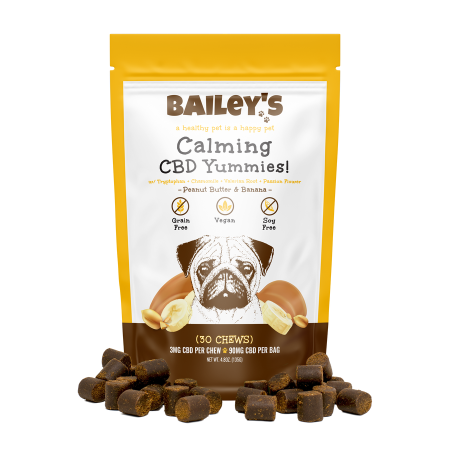 Peanut Butter & Banana Calming CBD Yummines for Pups!